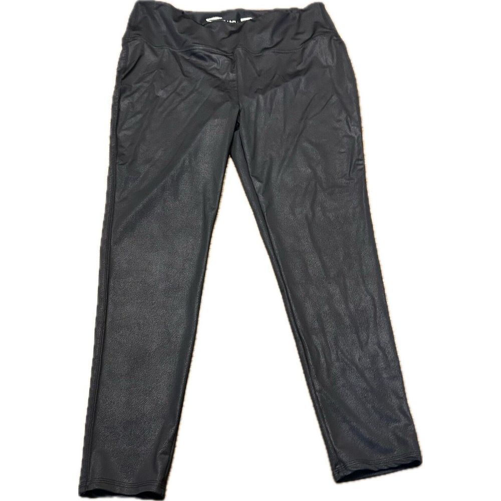 Women's Seven7 Faux Leather Legging XXL Shiny Black Moto